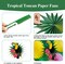 Toucan Luau Decorations,Tiki Party Decorations,Tropical Garland Bird Kit for Summer,Palm Tree Decor,Hawaiian Jungle Themed Party Decors with Paper Palm Leaves, Paper Fan Lanterns
